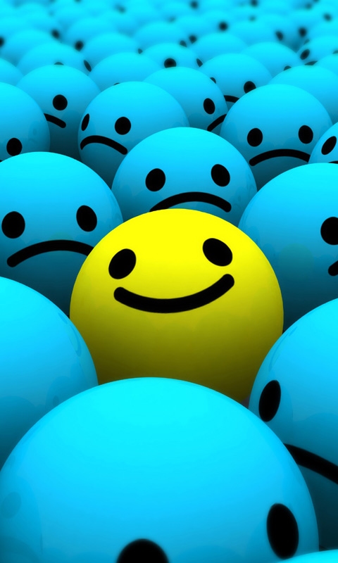 Funny Smiley Ball Mobile Phone Wallpaper