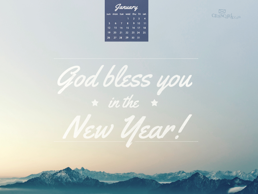 Jan God Bless Desktop Calendar January Wallpaper