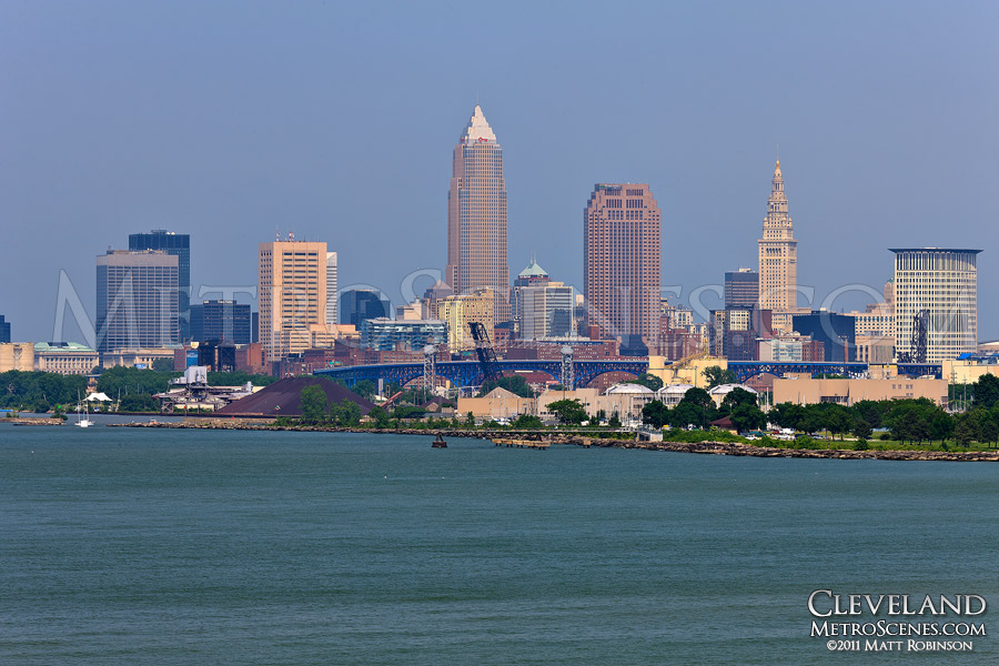 Cleveland Ohio Skyline From Cliff Drive