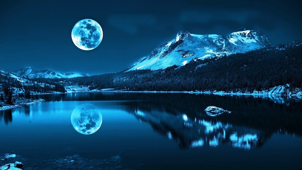 Moon Over The Mountain Cool Wallpaper Share This On