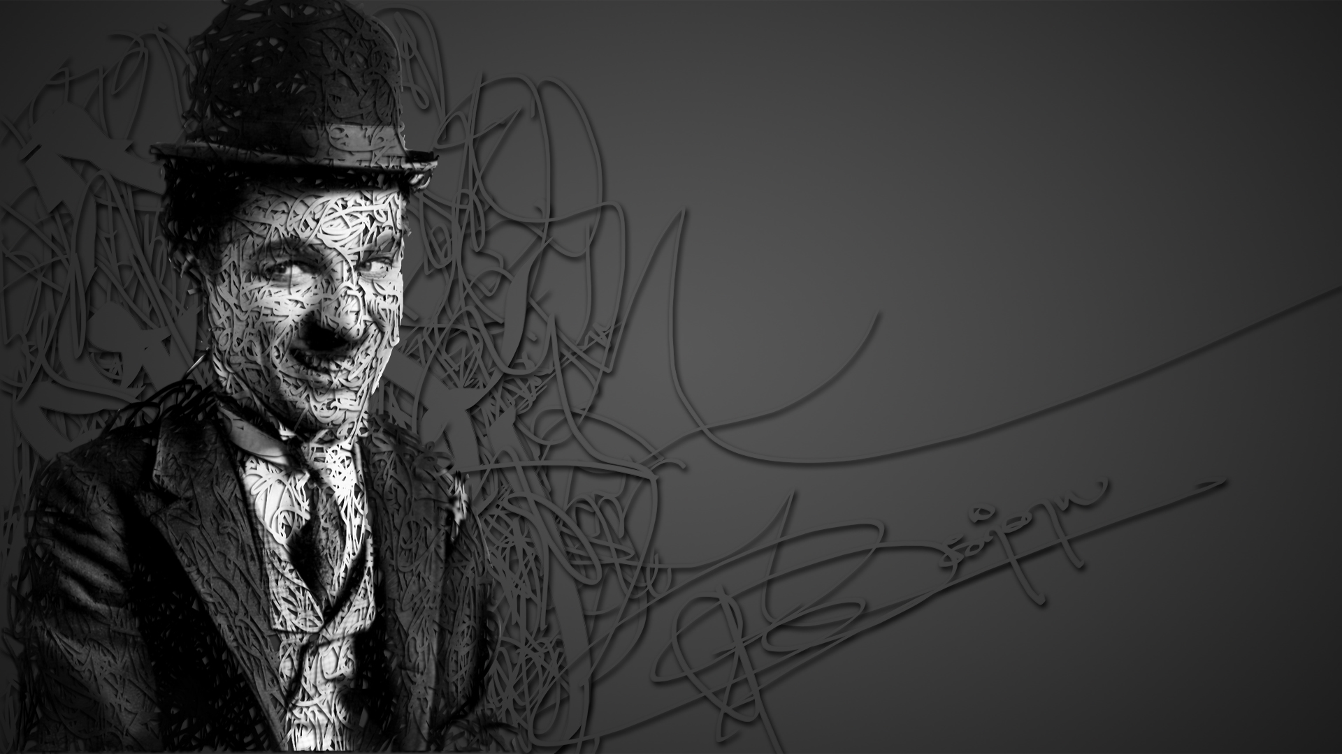 Charlie Chaplin Wall Mural | Buy online at Abposters.com