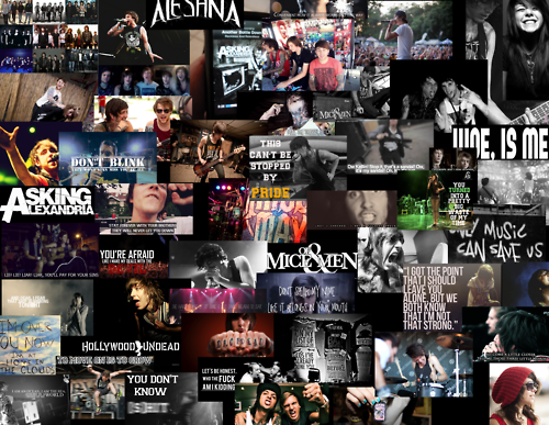 band collage on