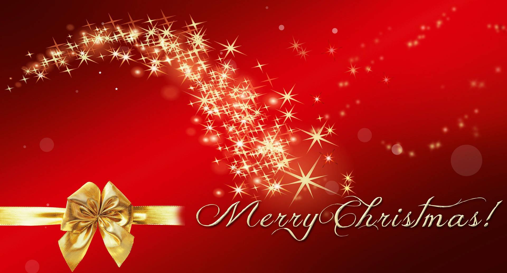 Download Sparkly Gold Red Christmas Background Wallpaper