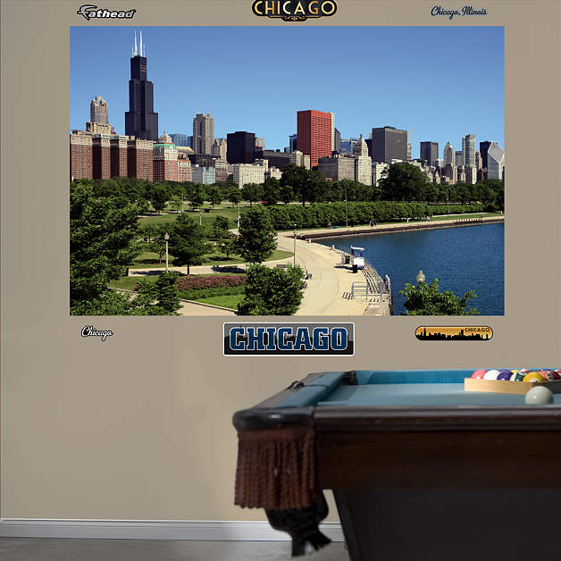 Chicago Lakefront Mural Wall Decal Shop Fathead For General Home