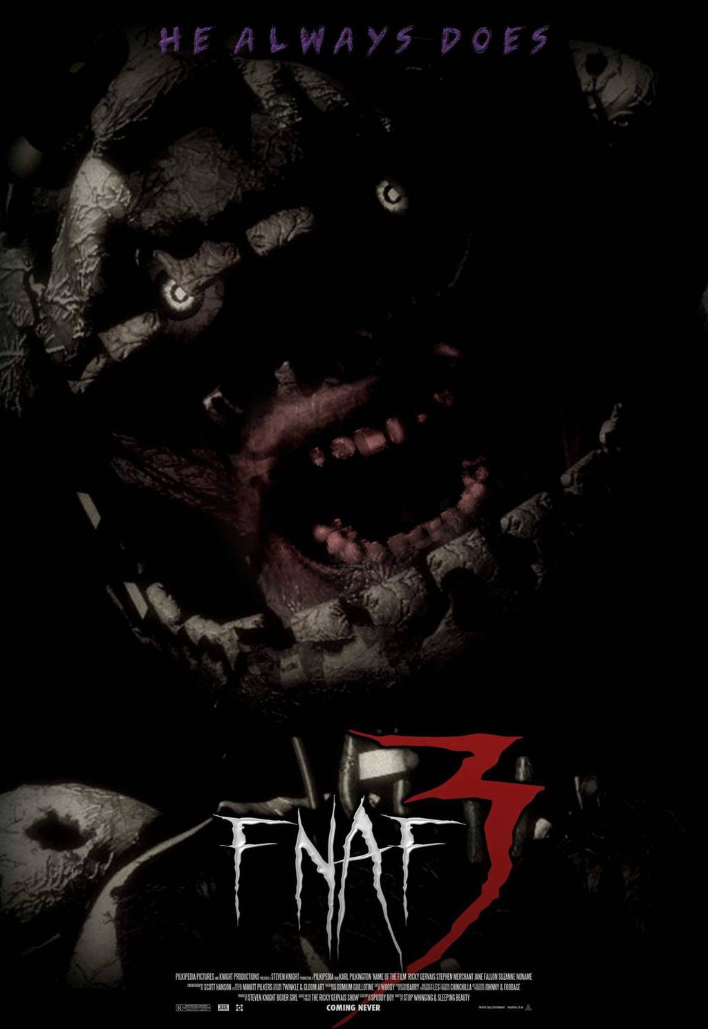 Fnaf Movie Poster HD By Bluewolfavenger