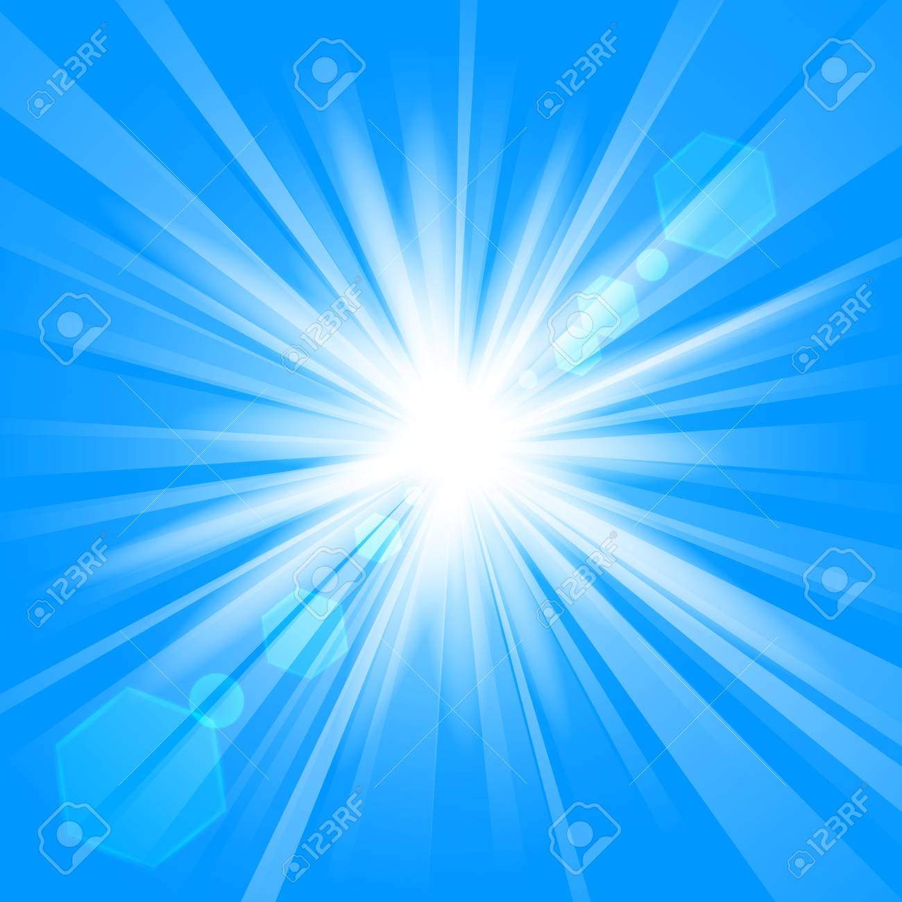 Blue Shine With Lens Flare Background Royalty Cliparts