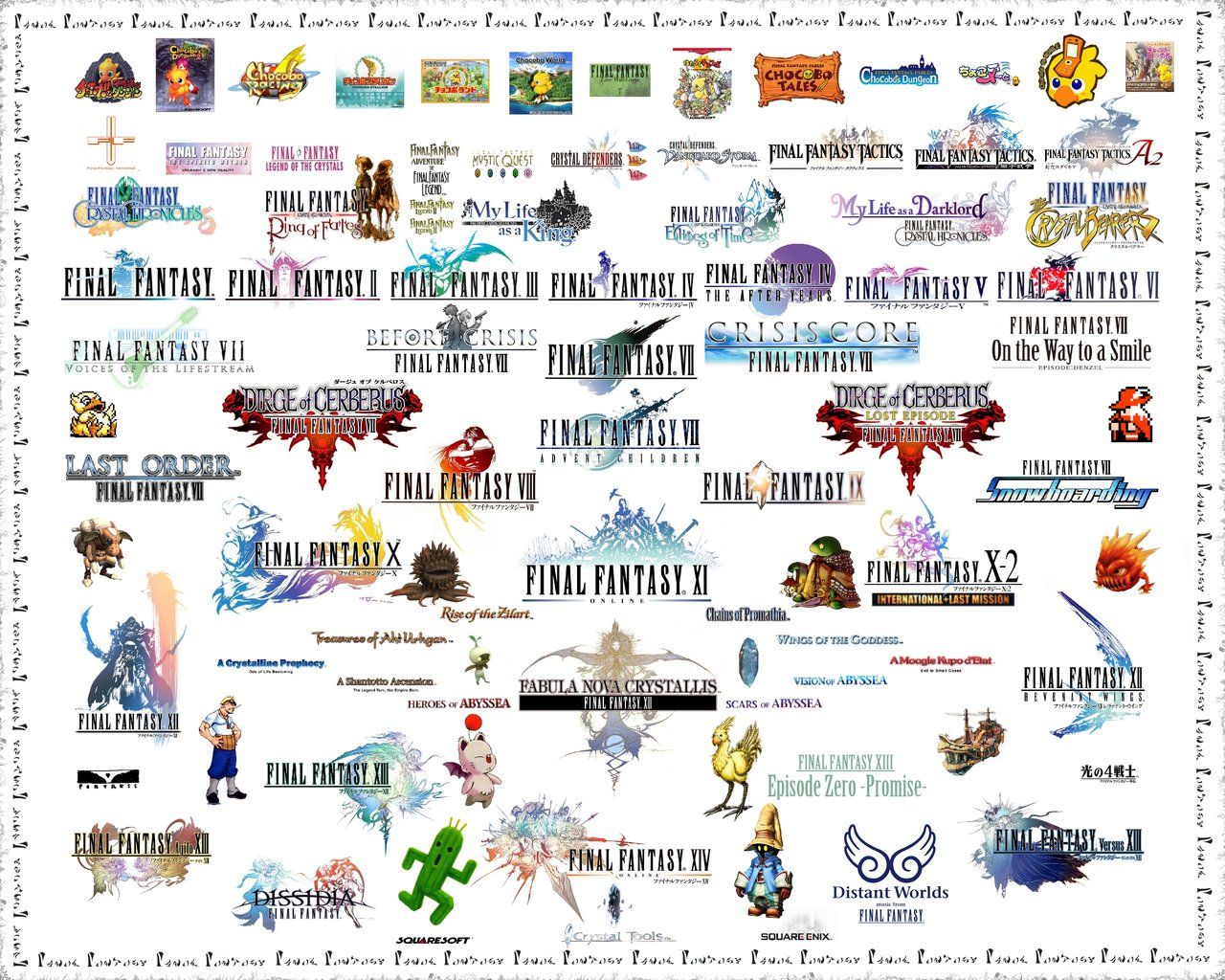 Final Fantasy Logos Wallpaper Logo