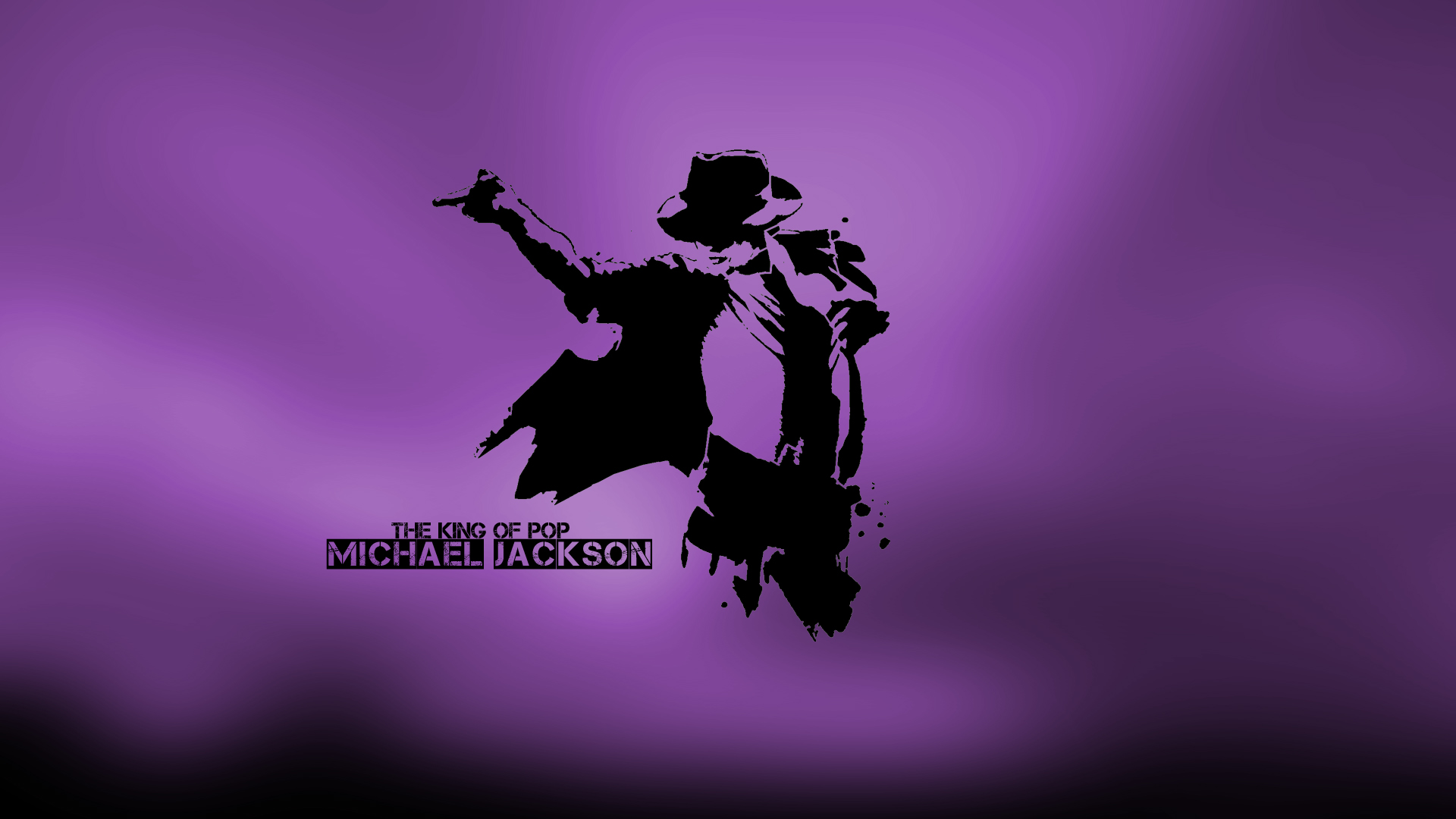 Майкл Джексон на фиолетовом фоне