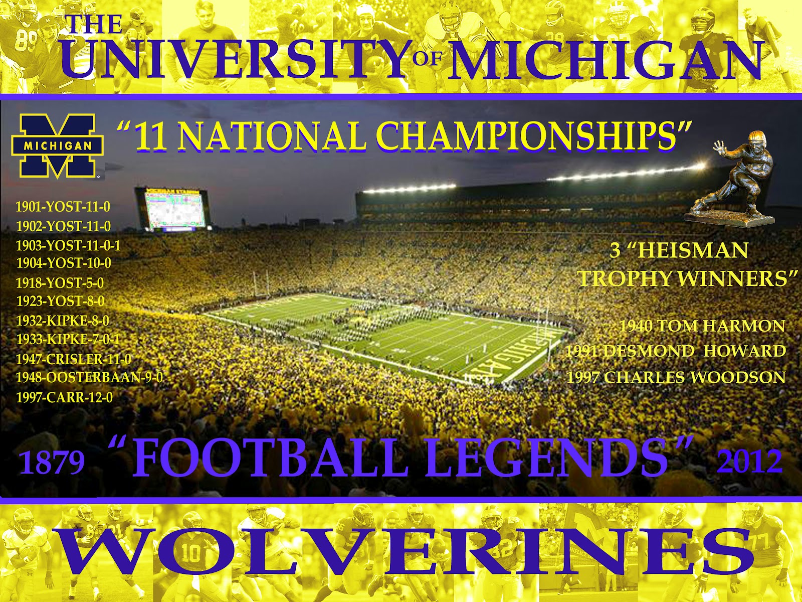 Michigan Wolverines Legends Poster