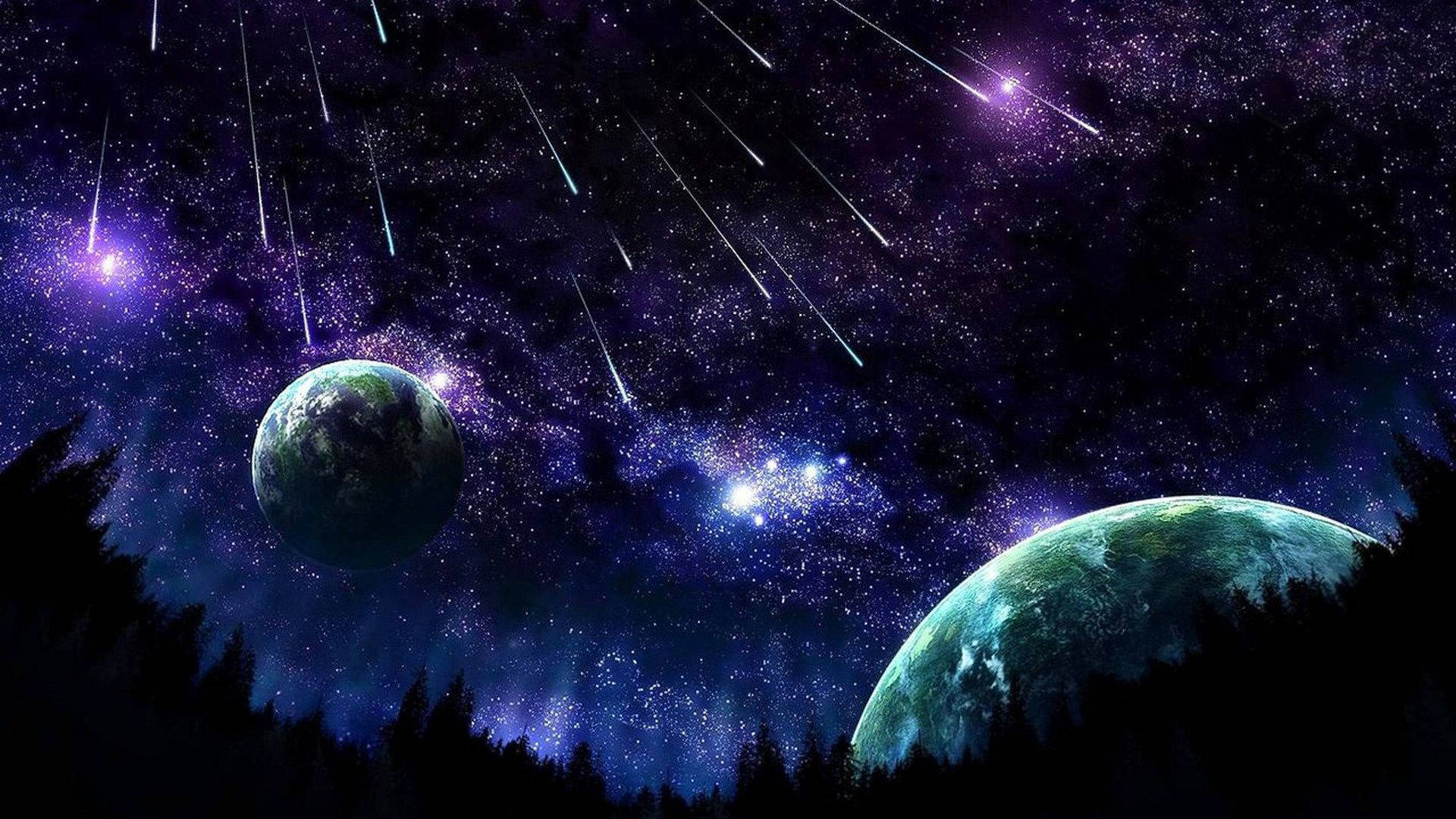 Moon And Stars Wallpaper