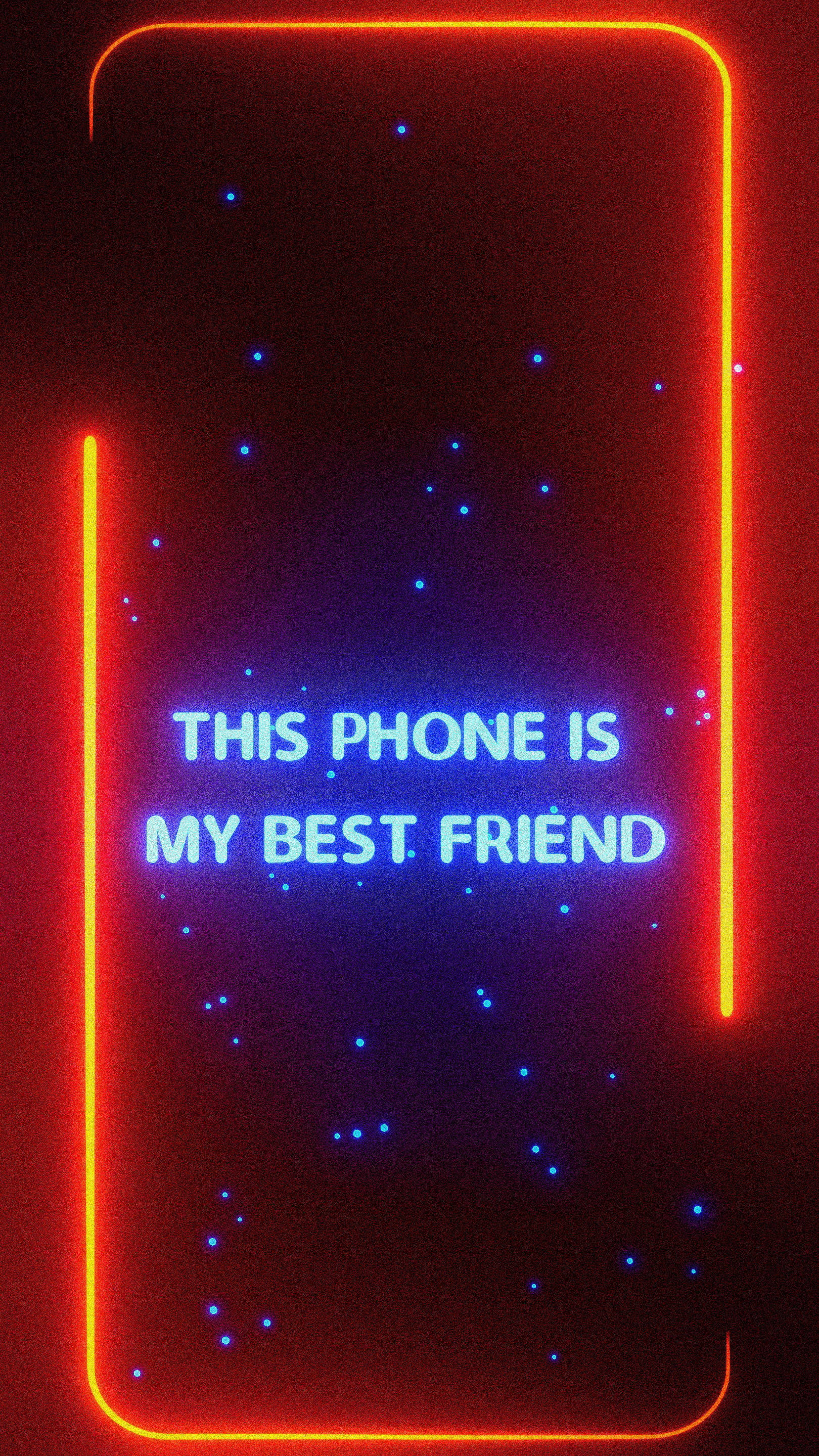 Best Friend Neon Aesthetic iPhone Wallpaper