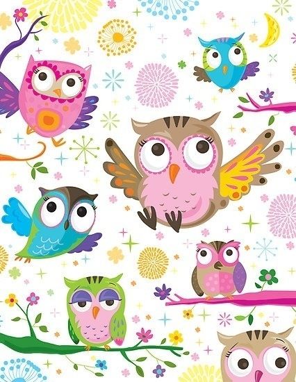 Parties Hoot Owls Wallpaper Background Prints