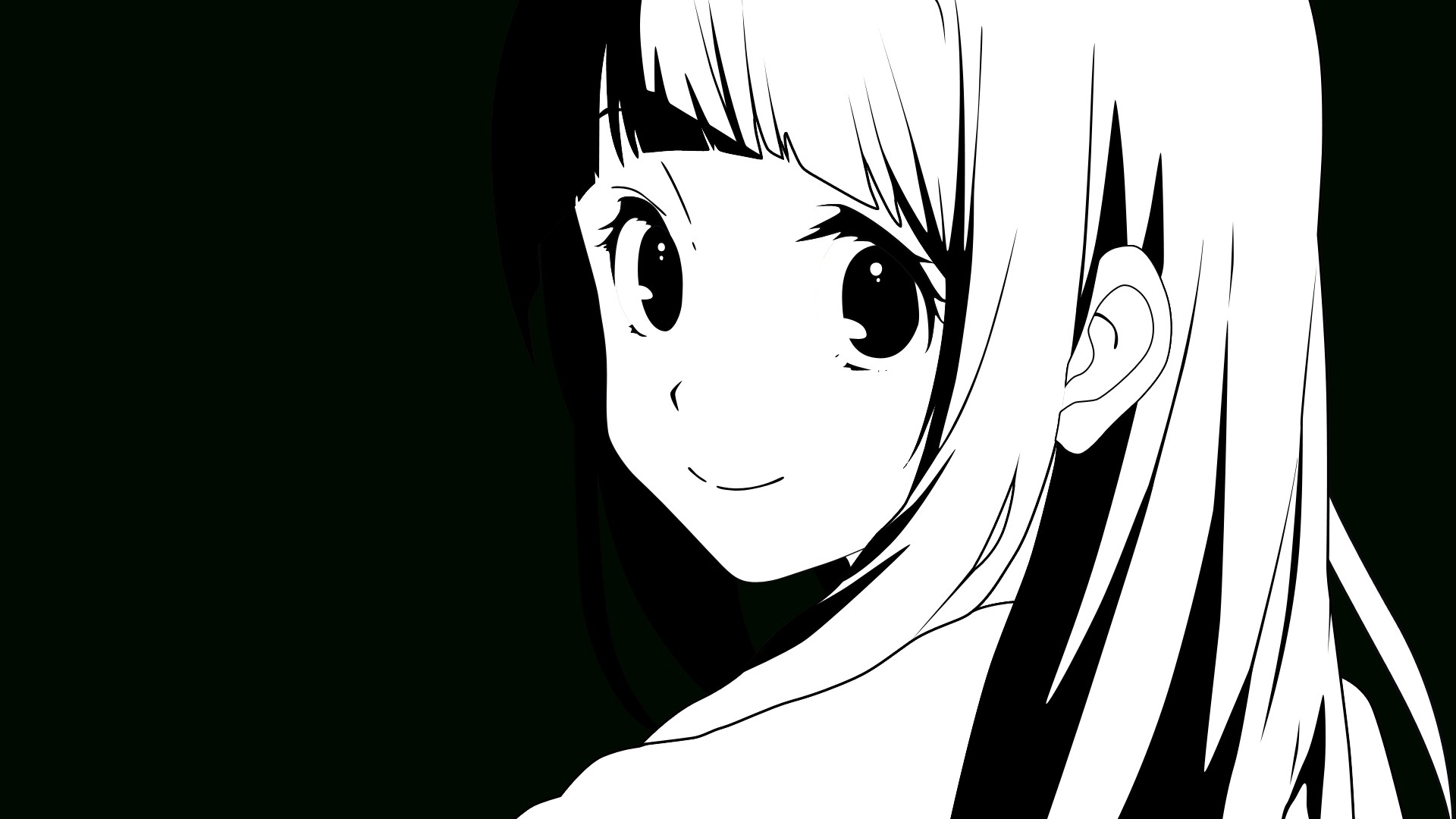 Anime Art Black And White Wallpaper
