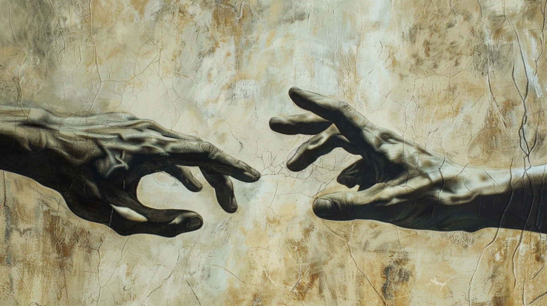 Reaching Out Yet Divided Wallpaper