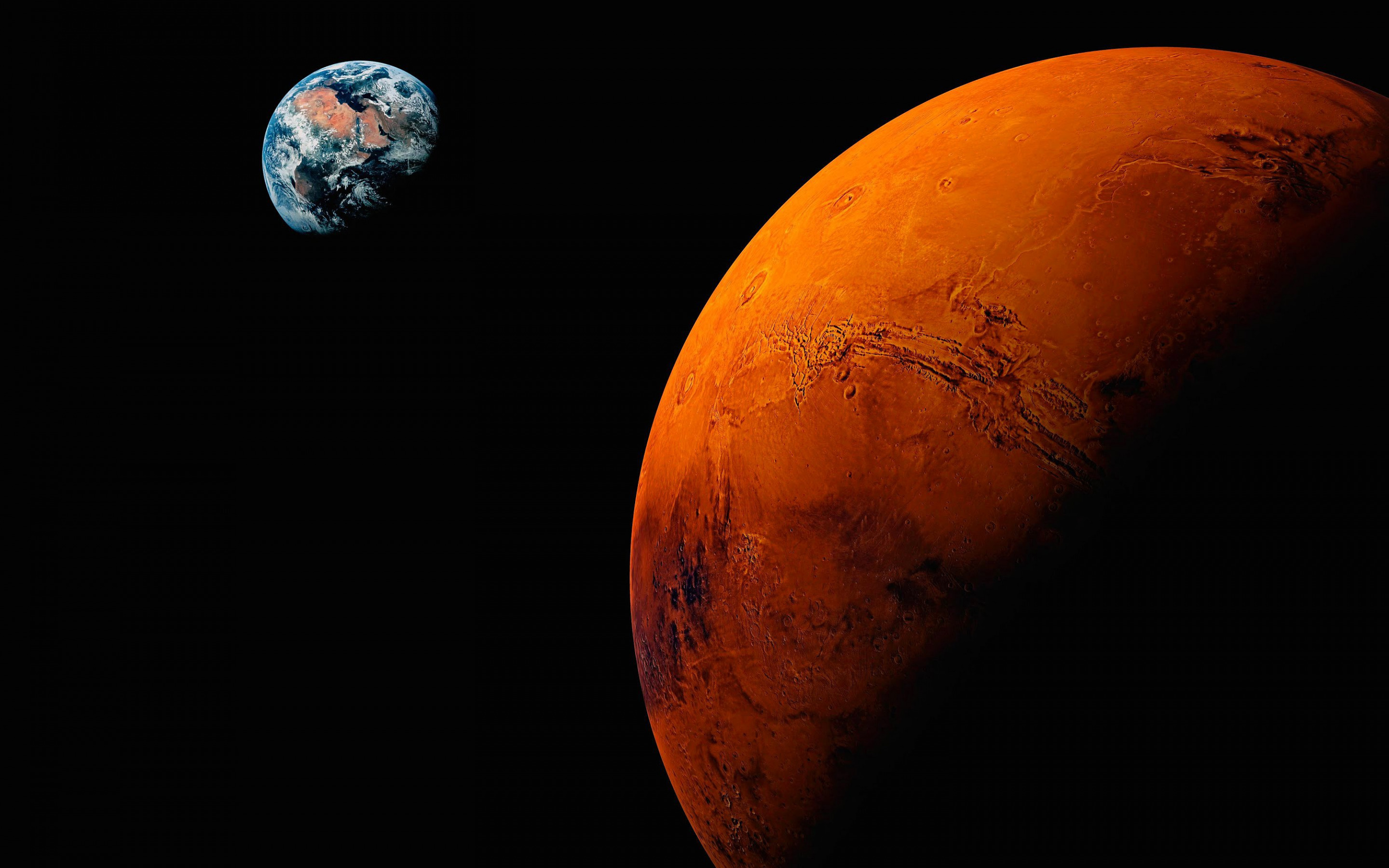 Wallpaper Mars Red Pla Earth Plas Solar System