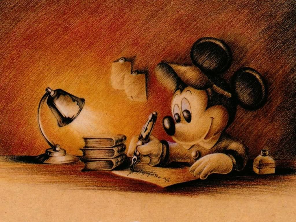Mickey Study Wallpaper Background For Desktops