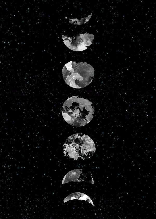 Moon Phases Poster By Rui Faria Displate Art