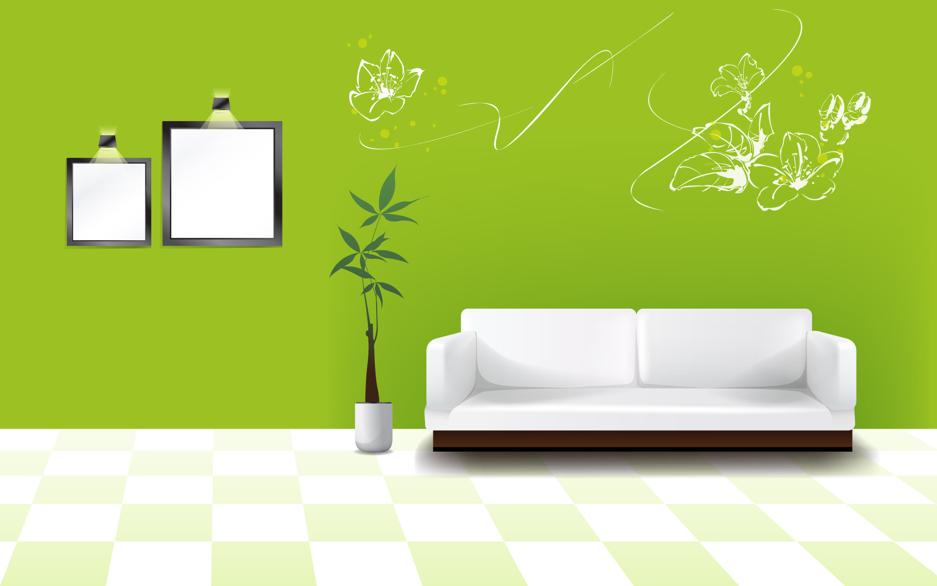Wallpaper Living Room 3d Desktop