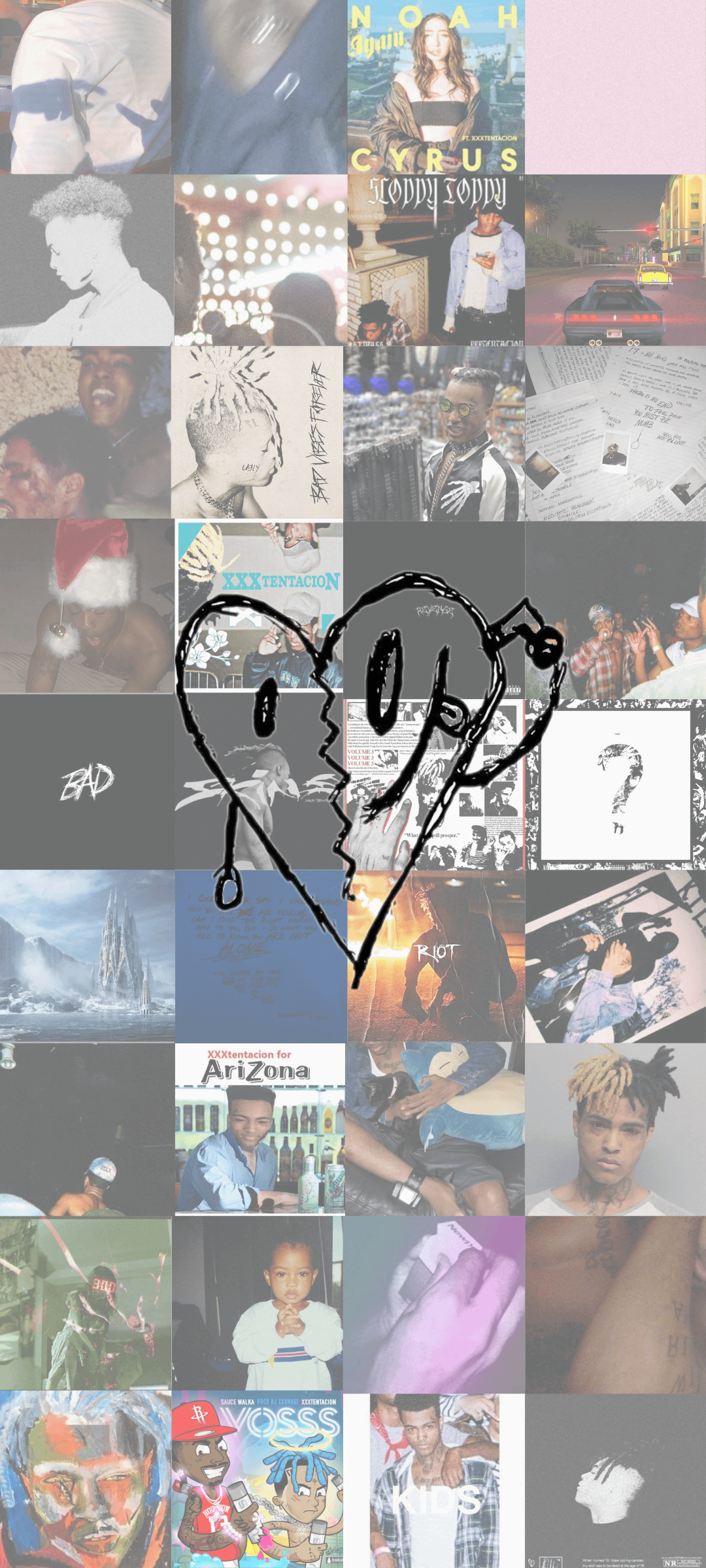Made A Xxxtentacion Wallpaper Using All His Song Albums And Ep