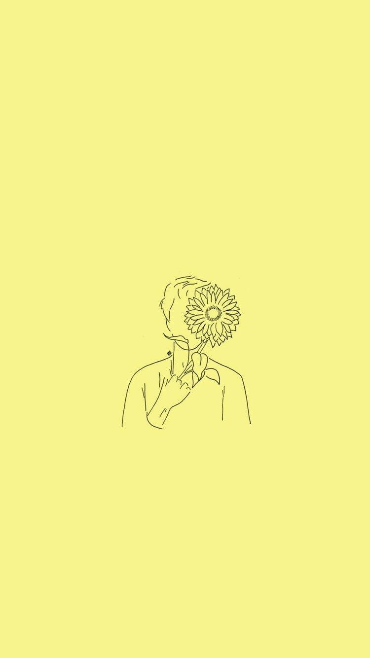 Yellow Sunflower Aesthetic Field Wallpaper