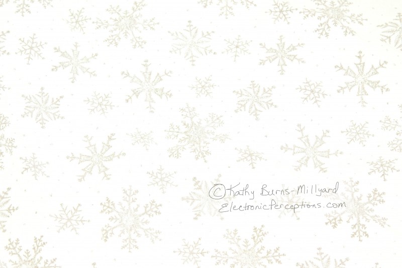 Snowflake Background With Shiny Metallic Snowflakes On White Gauzy
