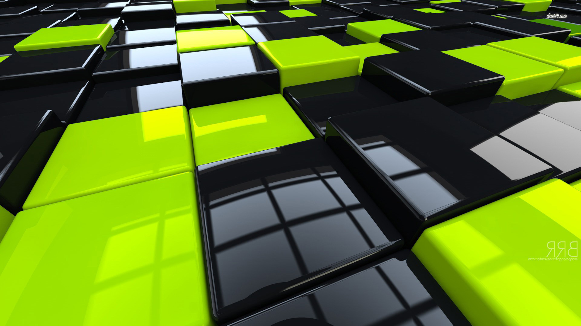 Black And Yellow Cubes 3d Wallpaper Trav S Of