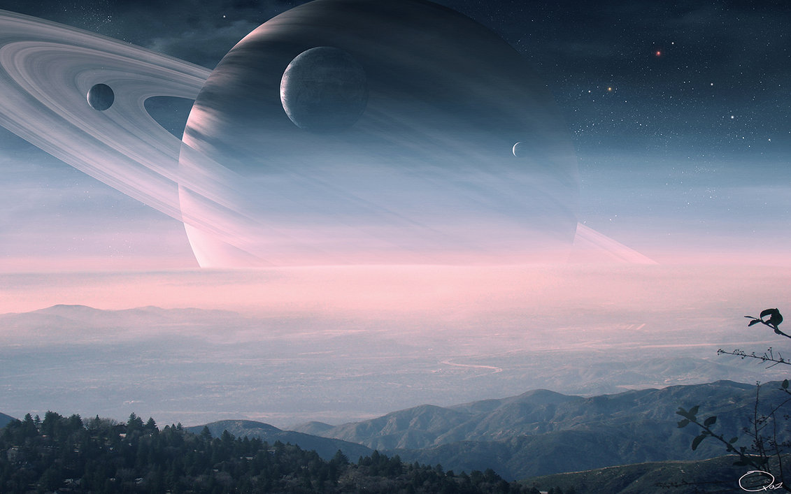 Beautiful View of Saturn by QAuZ on