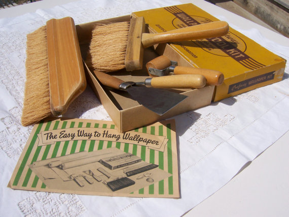 Vintage Wallpaper Tool Kit With Tools In Original Box Including