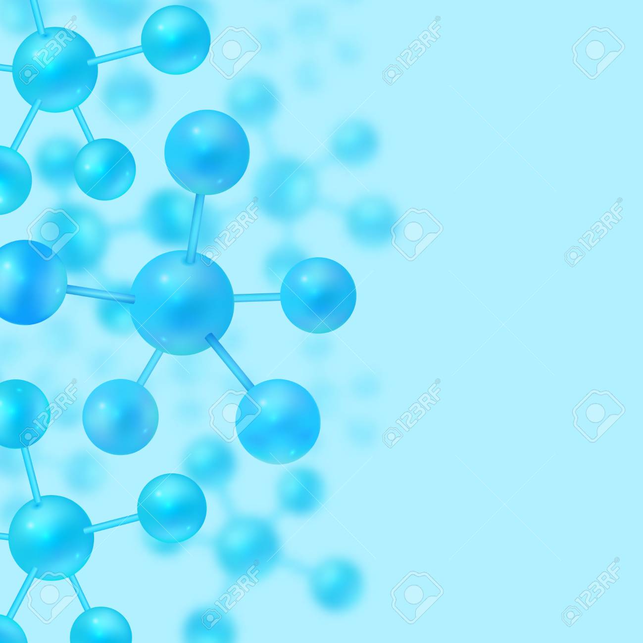 Abstract Blue Science Chemistry Biology Or Physics Background