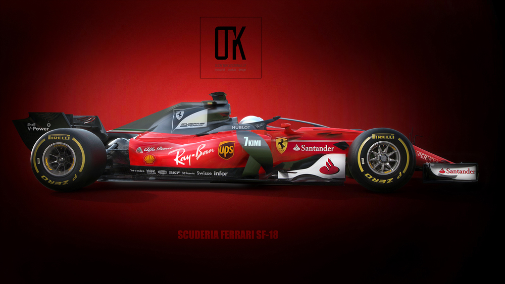 F1 Ferrari Sf With New Halo Concept Design