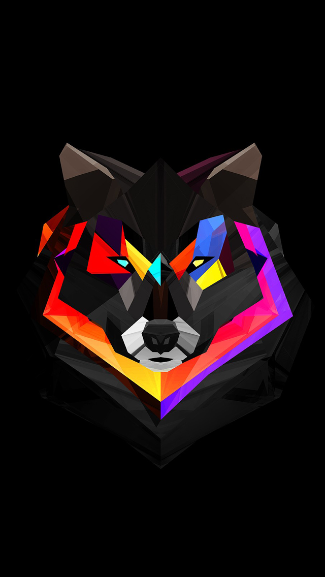 Techno Wolf The iPhone Wallpaper For