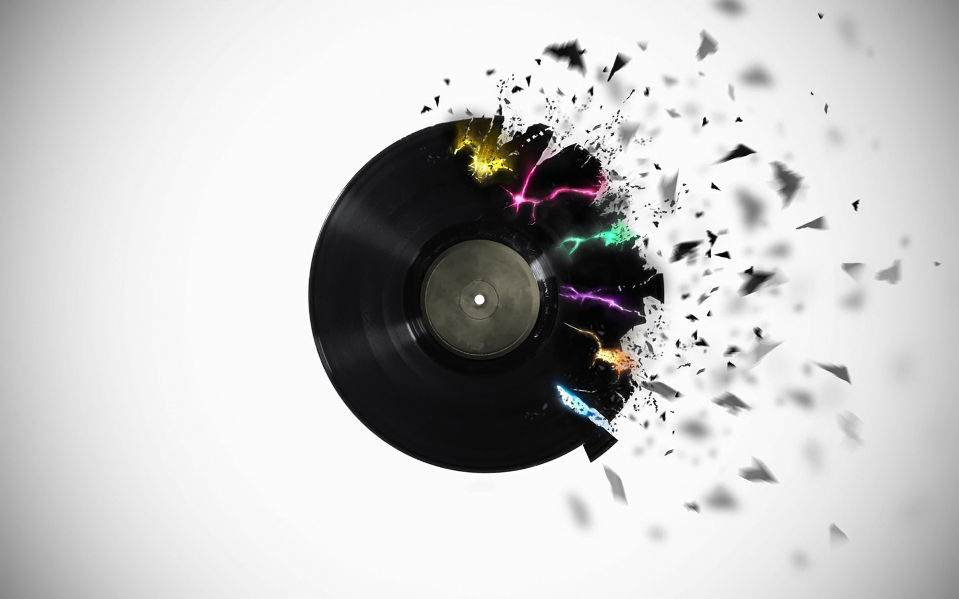 Abstract Music Wallpaper Record