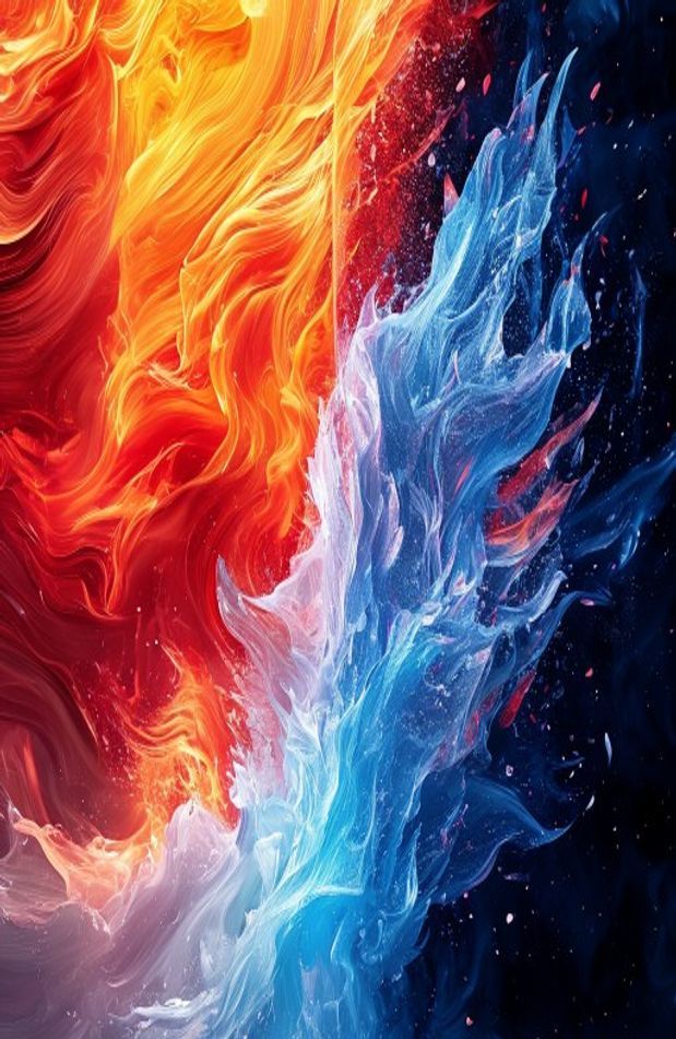 Cool Fire And Ice Wallpaper