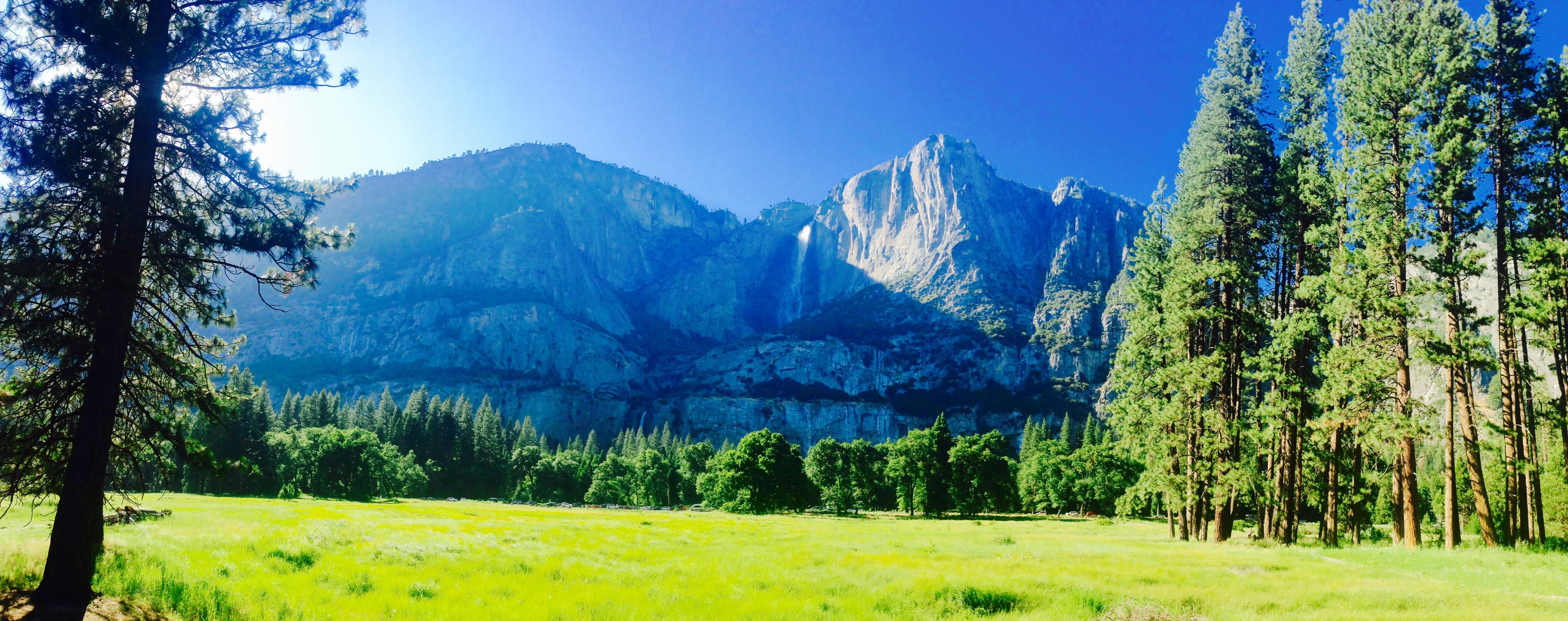Yosemite National Park With Angel Falls In The Background Taken