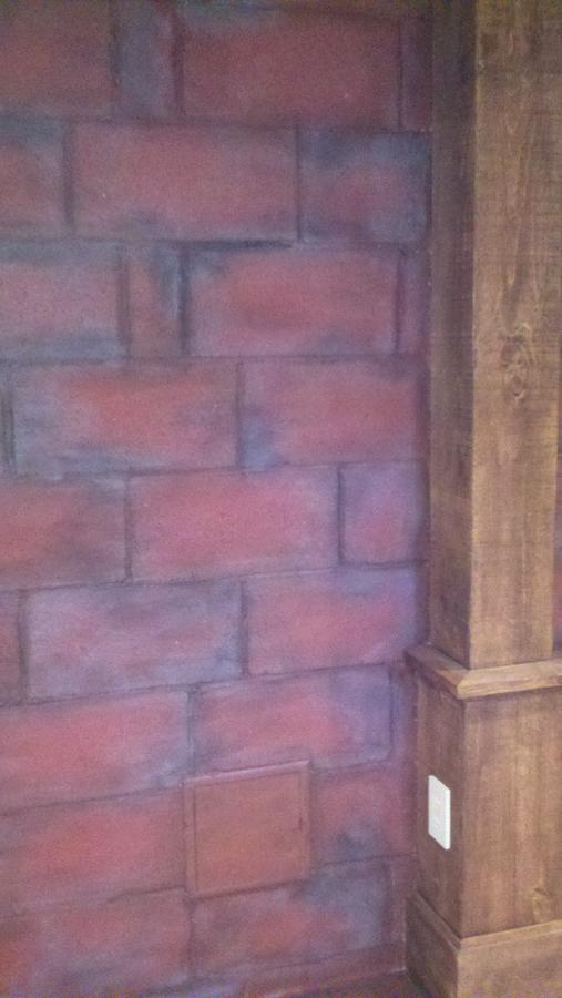 Cinder Block Faux Painted To Look Like Brick Sudbury Ma Ashman