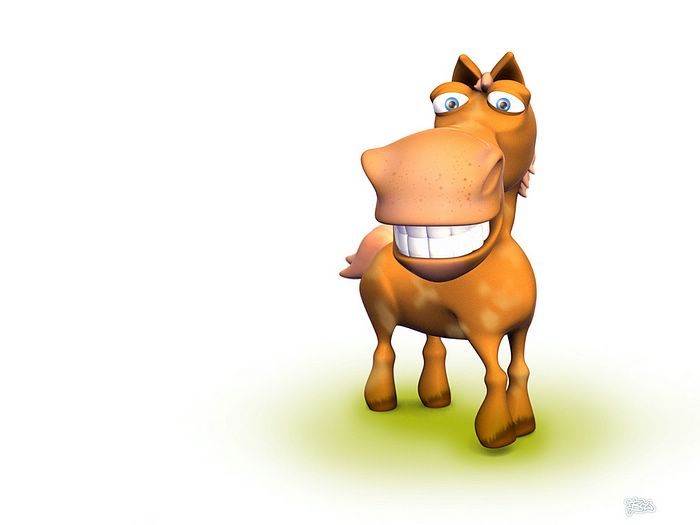 Funny 3d Animal Cartoons Horse Cartoon Wallpaper
