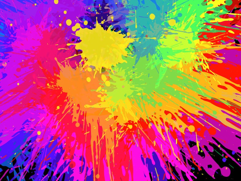 Colorful Paint Splats Vector Background Graphics All