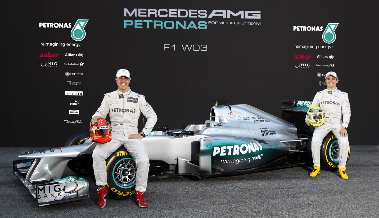 Mercedes Unveils Its W03 Formula Race Car