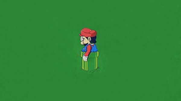 Super Mario Fat Video Games Minimalistic Funny