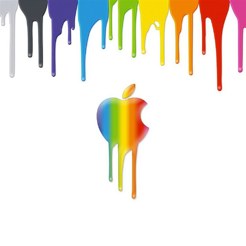Apple Rainbow Mac Background iPad Air Wallpaper