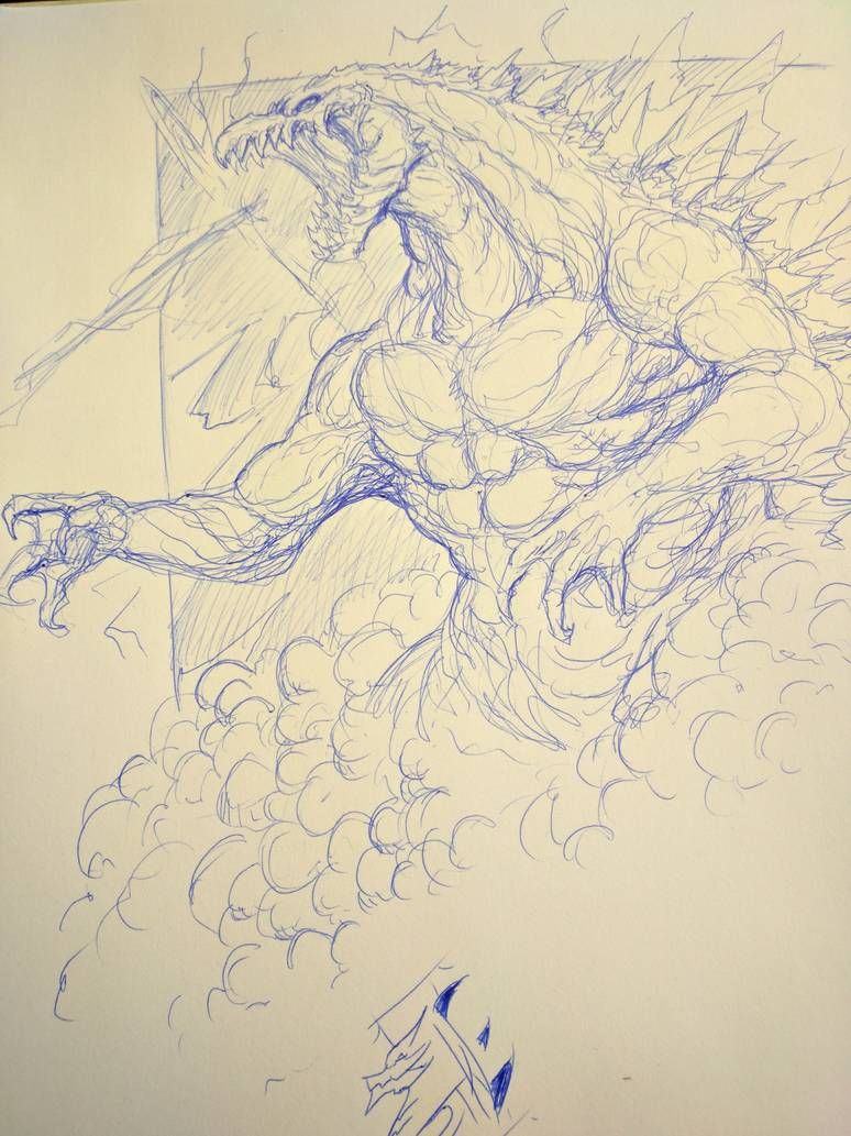 Godzilla Earth Gesture Rough By Gabe Tke