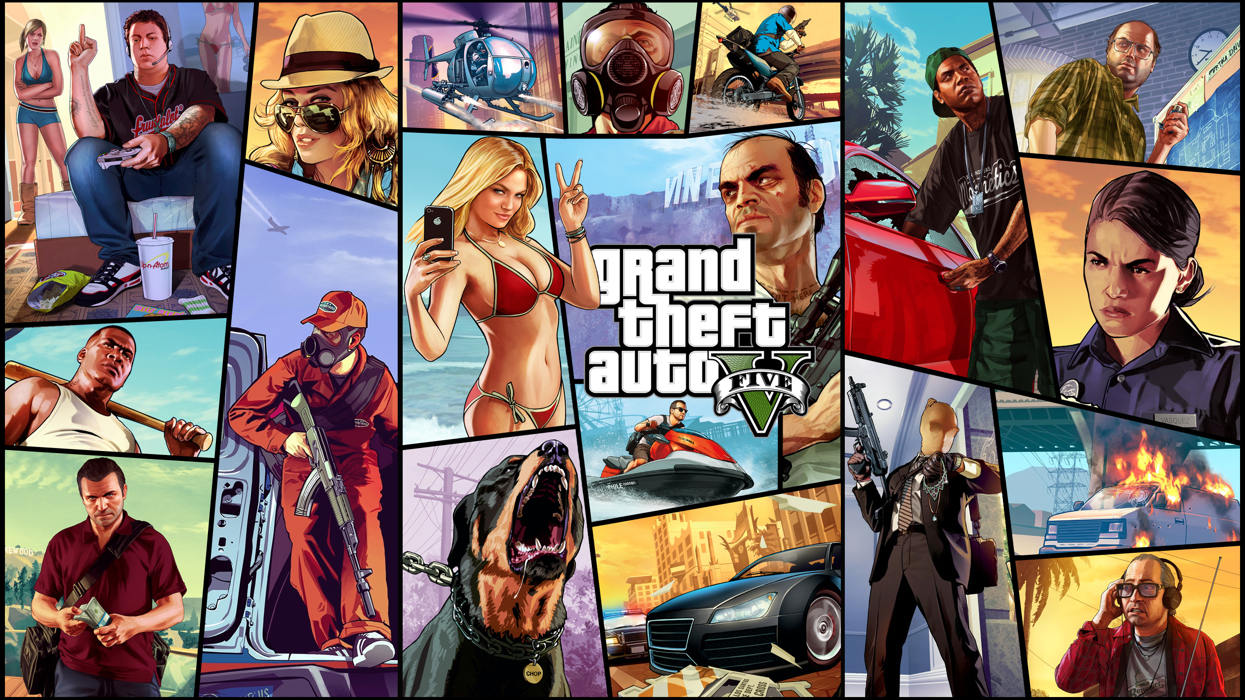 Grand Theft Auto V Wallpaper Gta Franklin Michael Trevor Ron