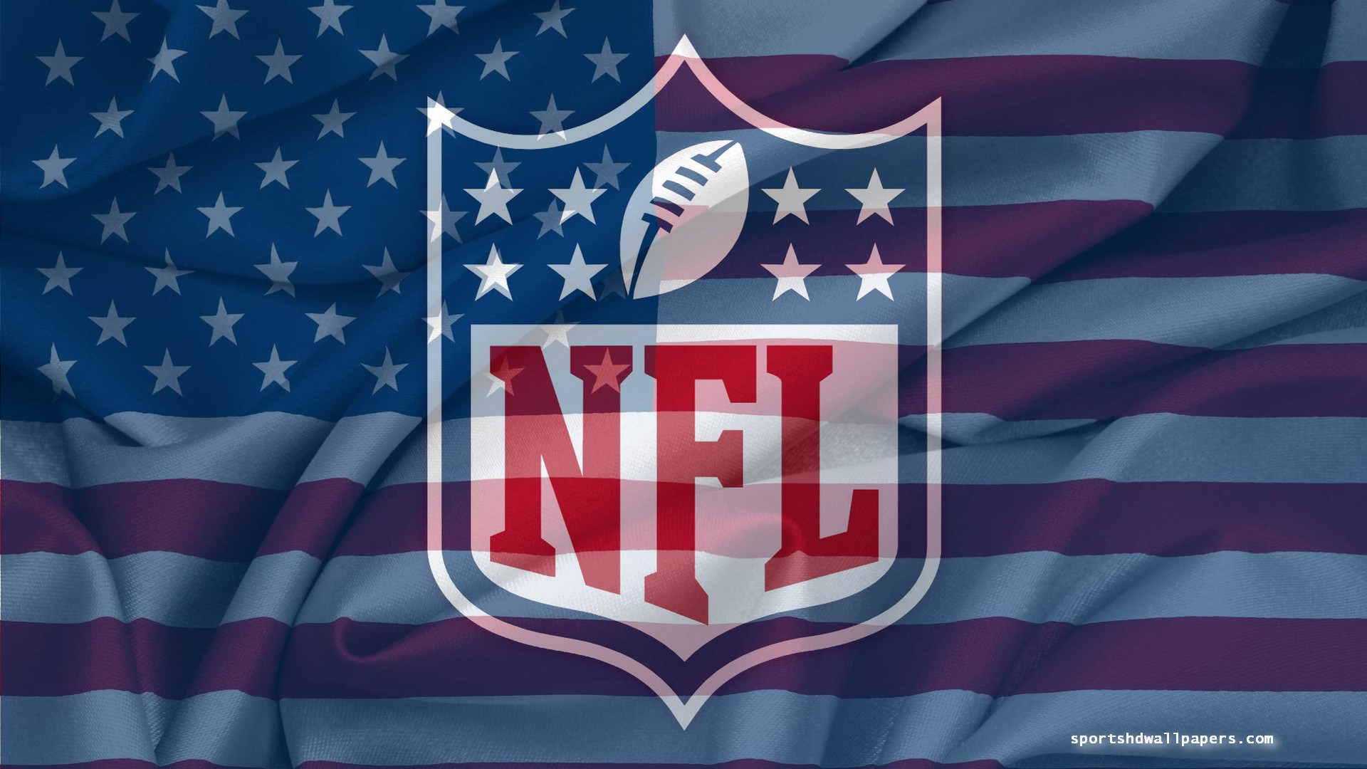 Nfl Official Logo On Usa Flag Wavy S HD