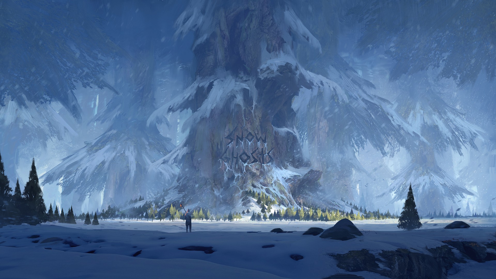 Thomas Stoop Artwork Trees Snow Mrsuicidesheep Ghosts