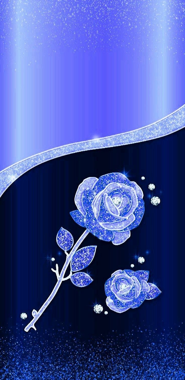 Blue Rose Case Bling Wallpaper Flower