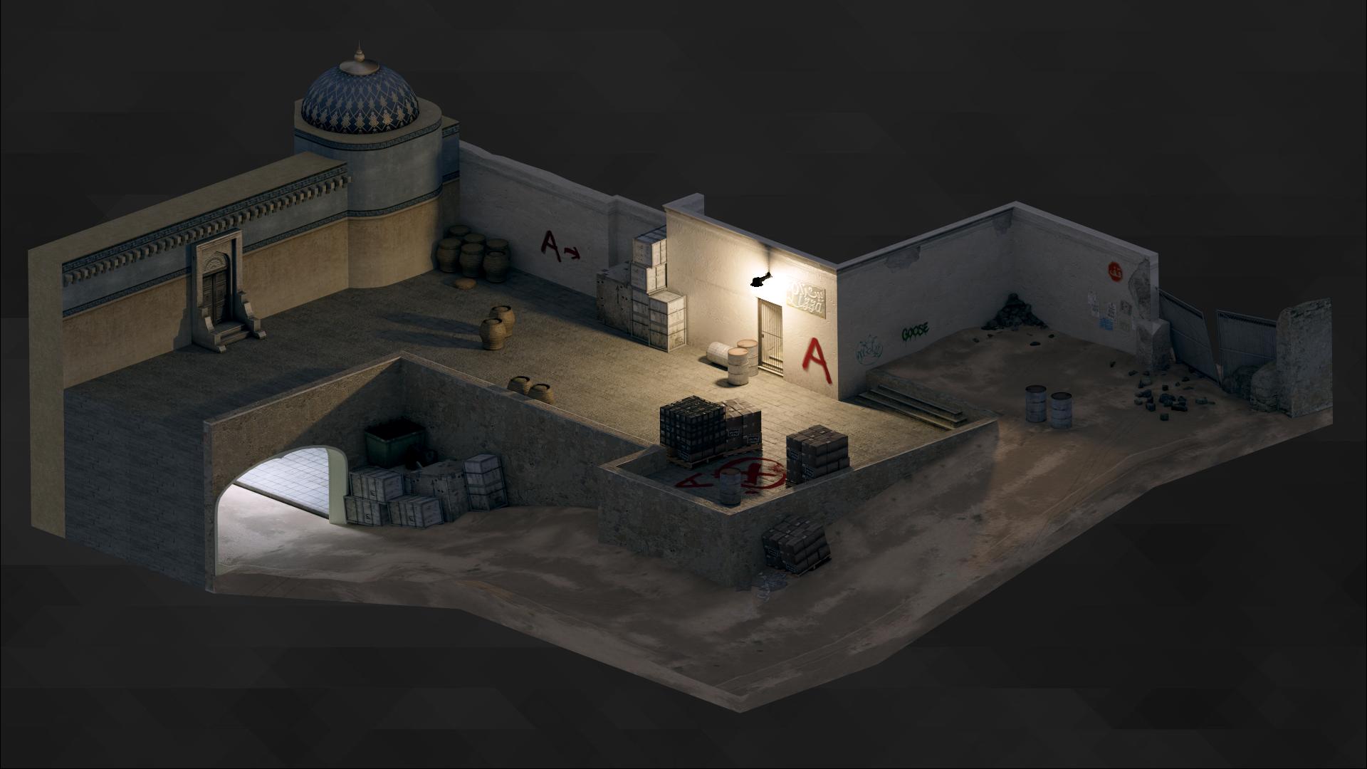 Dust2 At Night Work In Process Globaloffensive
