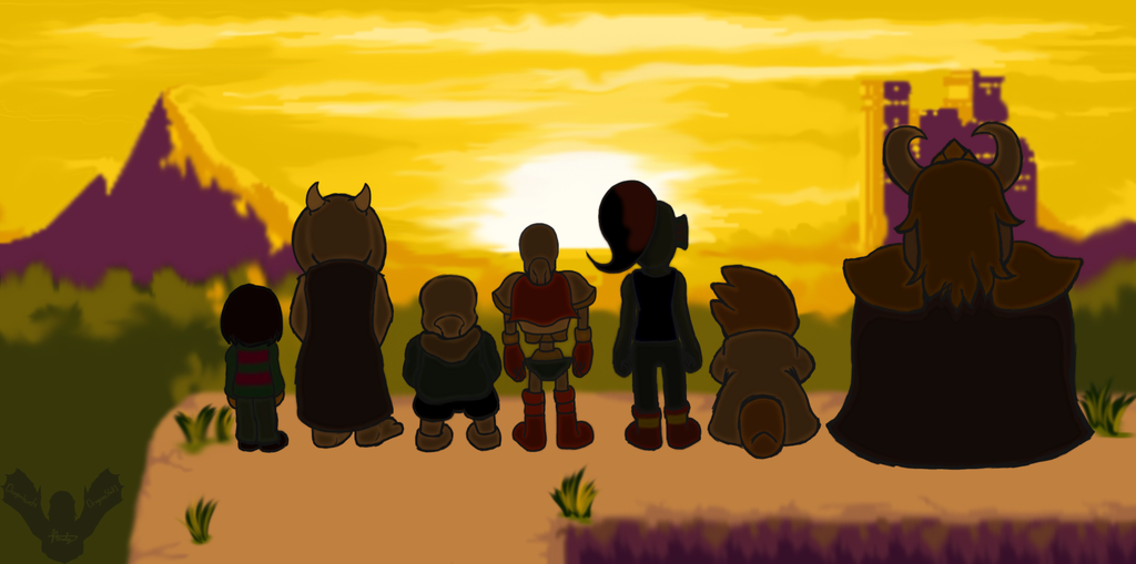 Undertale Surface Sunset By Dragonz5683