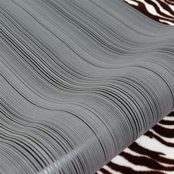 Bourgeois Modern Black And Grey Velvet Stripe Wallpaper 10m Roll