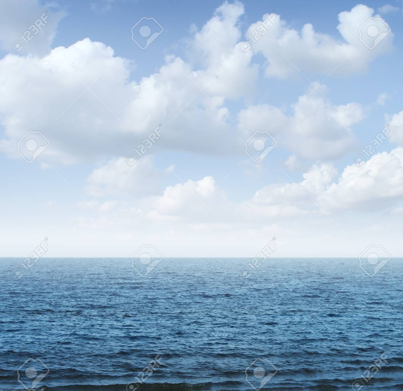 Ocean And Sky Background As A Tranquil Scene Of Nature Stock Photo