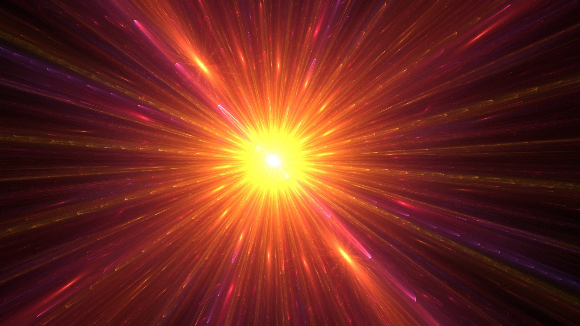 Full HD Wallpaper Supernova Explosion Orange Pink Rays Desktop